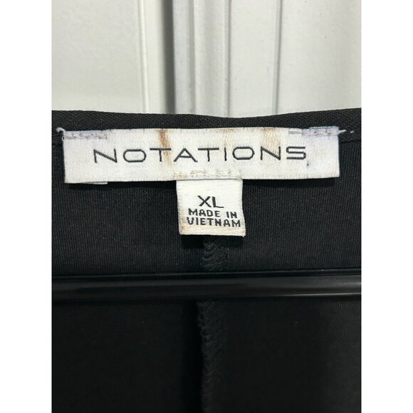 Notations Floral Chiffon Poncho Blouse Black Blue Sz XL Clip Dot Rhinestone Boho - Picture 6 of 11